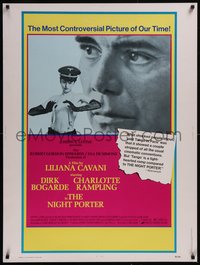 7w0113 NIGHT PORTER 30x40 1974 Portiere di notte, Bogarde, topless Charlotte Rampling in Nazi hat!