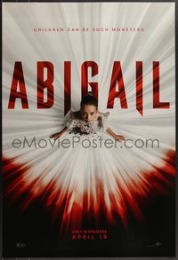 7w0440 ABIGAIL teaser DS 1sh 2024 children can be such monsters, creepy Alisha Weir, rated!