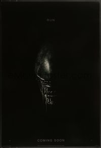 7w0443 ALIEN COVENANT int'l teaser DS 1sh 2017 Ridley Scott, Fassbender, drooling close-up, run!