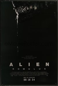 7w0444 ALIEN: ROMULUS advance DS 1sh 2024 Ridley Scott, drooling adult xenomorph!