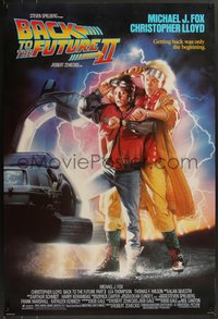 7w0453 BACK TO THE FUTURE II 1sh 1989 Michael J. Fox & Christopher Lloyd by Drew Struzan!