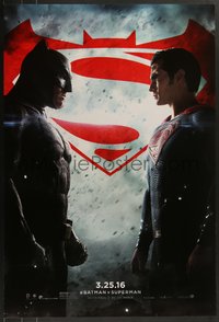 7w0456 BATMAN V SUPERMAN teaser DS 1sh 2016 Ben Affleck and Henry Cavill in title roles facing off!