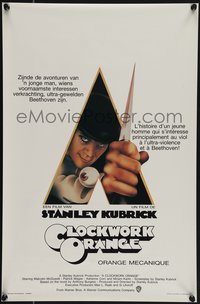 7w0799 CLOCKWORK ORANGE Belgian 1972 Stanley Kubrick classic, Castle art of Malcolm McDowell!