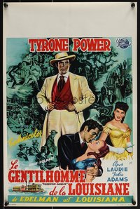 7w0808 MISSISSIPPI GAMBLER Belgian 1953 Tyrone Power's game is fancy women like Piper Laurie!