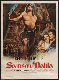 7w0813 SAMSON & DELILAH Belgian R1970s Hedy Lamarr & Victor Mature, Cecil B. DeMille classic!