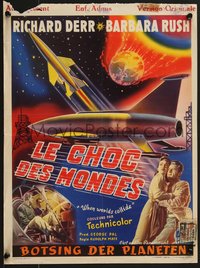 7w0821 WHEN WORLDS COLLIDE Belgian 1951 George Pal doomsday thriller, different sci-fi art!