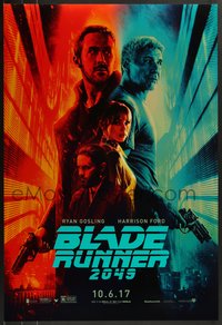 7w0468 BLADE RUNNER 2049 teaser DS 1sh 2017 great montage image with Harrison Ford & Ryan Gosling!