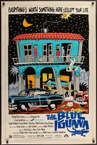 7w0471 BLUE IGUANA 1sh 1988 Dylan McDermott, everything's worth something here, except your life!