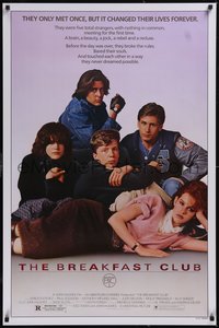 7w0477 BREAKFAST CLUB 1sh 1985 John Hughes, Estevez, Molly Ringwald, Judd Nelson, classic!