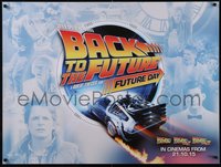 7w0137 BACK TO THE FUTURE FUTURE DAY DS British quad 2015 Michael J. Fox, Lloyd, Thompson, Glover!