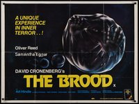 7w0139 BROOD British quad 1980 David Cronenberg, art of monster in embryo, they're waiting for YOU!