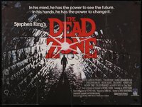 7w0141 DEAD ZONE British quad 1984 Cronenberg, Stephen King, Christopher Walken sees the future!