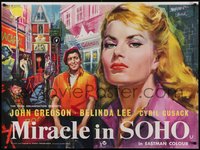 7w0145 MIRACLE IN SOHO British quad 1957 Gregson, Belinda Lee by Fratini, Emeric Pressburger, rare!