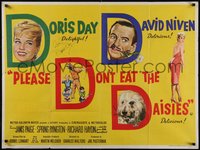 7w0019 PLEASE DON'T EAT THE DAISIES signed British quad 1960 by Doris Day, different & ultra rare!