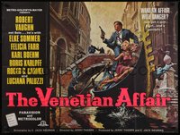 7w0150 VENETIAN AFFAIR British quad 1967 McCarthy art of Vaughn & Sommer in Venice, ultra rare!