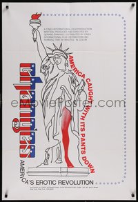 7w0483 CHANGES 1sh 1970 Tallie Chochrane, Mona Liza, sexy Statue of Liberty artwork, NYC, rare!