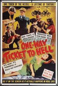 7w0285 ONE WAY TICKET TO HELL 27x40 commercial poster 2000s story of teen-age madness, drug classic!