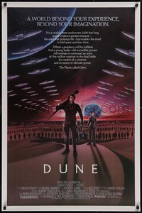 7w0501 DUNE 1sh 1984 David Lynch, art of MacLachlan & Young on Arrakis with Fremen warriors!