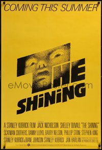 7w0328 SHINING advance English 1sh 1980 Stanley Kubrick, Jack Nicholson, Duvall, Saul Bass art!