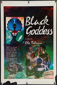 7w0330 BLACK GODDESS English double crown 1978 Abdias Nascimento & Marilza art, ultra rare!