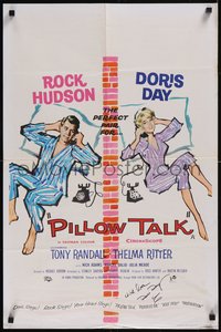 7w0016 PILLOW TALK signed English double crown 1959 by Doris Day who loves Rock Hudson, ultra rare!