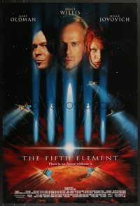 7w0509 FIFTH ELEMENT DS 1sh 1997 Bruce Willis, Milla Jovovich, Oldman, directed by Luc Besson!