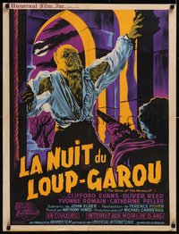 7w0368 CURSE OF THE WEREWOLF French 24x31 1961 different art of Oliver Reed by Guy Gerard Noel!