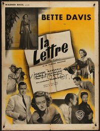 7w0371 LETTER French 24x32 1947 different images of fascinating & dangerous Bette Davis!