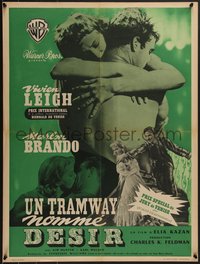 7w0375 STREETCAR NAMED DESIRE French 23x31 1952 Marlon Brando, Vivien Leigh, Elia Kazan, ultra rare!