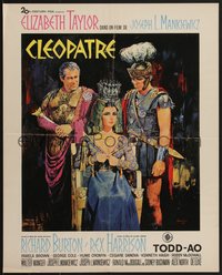 7w0843 CLEOPATRA French 18x22 1963 Elizabeth Taylor, Richard Burton, Harrison, Terpning art!