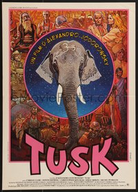 7w0851 TUSK French 15x22 1980 Alejandro Jodorowsky, Giraud art of elephant & girl, ultra rare!