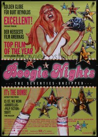 7w0379 BOOGIE NIGHTS German 1998 P.T. Anderson, Burt Reynolds, artwork of sexy Heather Graham!