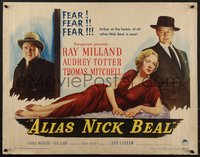 7w0857 ALIAS NICK BEAL style A 1/2sh 1949 sexy Audrey Totter between Ray Milland & Thomas Mitchell!