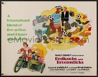 7w0861 BEDKNOBS & BROOMSTICKS 1/2sh R1979 Walt Disney, Angela Lansbury, great cartoon art!