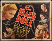 7w0864 BLACK DOLL 1/2sh 1937 Nan Grey, Woods, Crime Club production, ultra rare red title style!