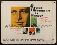 7w0873 HARPER 1/2sh 1966 Paul Newman has many fights, sexy Pamela Tiffin, great design!