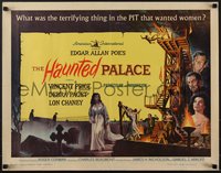 7w0874 HAUNTED PALACE 1/2sh 1963 Vincent Price, Lon Chaney, Edgar Allan Poe, cool horror art!