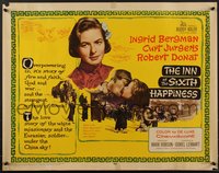 7w0877 INN OF THE SIXTH HAPPINESS 1/2sh 1959 Mark Robson directed, pretty Ingrid Bergman!