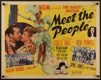 7w0881 MEET THE PEOPLE style B 1/2sh 1944 sexy Broadway star Lucille Ball, Dick Powell, ultra rare!