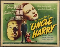 7w0897 STRANGE AFFAIR OF UNCLE HARRY 1/2sh 1945 art of George Sanders, sexy Fitzgerald & Raines!