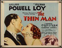 7w0899 THIN MAN 1/2sh R1962 romantic art of William Powell & Myrna Loy, W.S. Van Dyke classic!