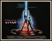 7w0901 TRON 1/2sh 1982 Walt Disney sci-fi, Jeff Bridges in a computer, cool special effects!