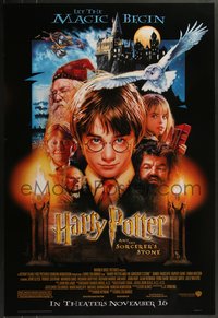 7w0533 HARRY POTTER & THE PHILOSOPHER'S STONE advance DS 1sh 2001 Drew Struzan art, Sorcerer's Stone!