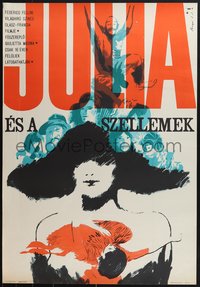 7w0315 JULIET OF THE SPIRITS Hungarian 23x33 1967 Federico Fellini, Ernyei art, ultra rare!