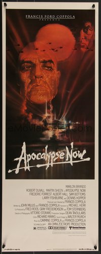 7w0179 APOCALYPSE NOW insert 1979 Francis Ford Coppola, classic Peak art of Brando and Sheen!