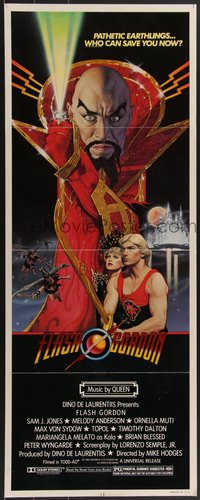 7w0197 FLASH GORDON insert 1980 Amsel art of Sam Jones, Melody Anderson & Max Von Sydow!