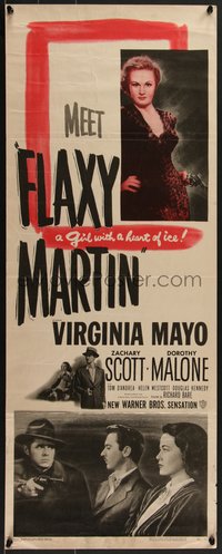 7w0198 FLAXY MARTIN insert 1949 Virginia Mayo is a bad girl with a heart of ice!