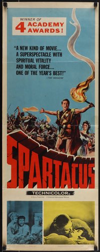 7w0227 SPARTACUS insert 1961 classic Stanley Kubrick & Kirk Douglas epic!