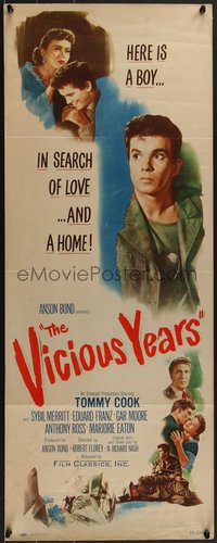 7w0240 VICIOUS YEARS insert 1950 Sybil Merritt, Cook's shadow can darken the world, ultra rare!