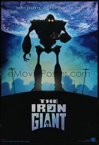 7w0552 IRON GIANT int'l 1sh 1999 animated modern classic, completely different cartoon robot art!